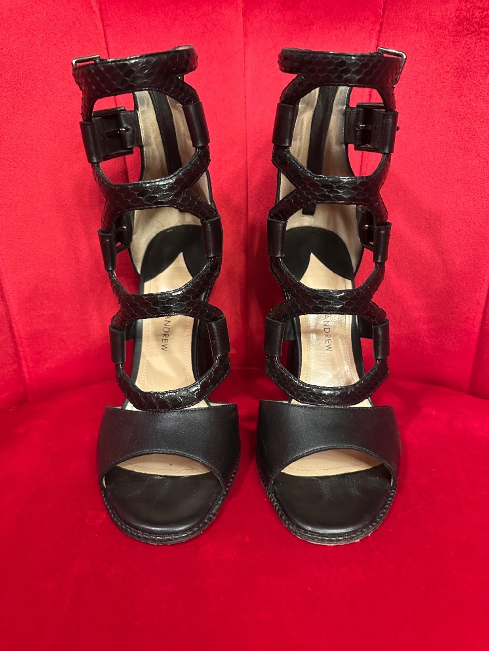 Paul Andrew ankle open toe booties